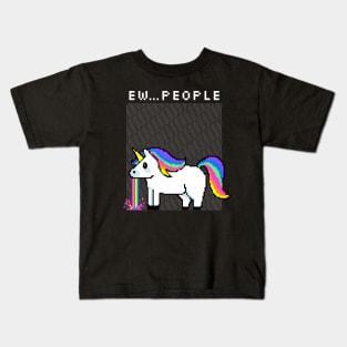 Funny Unicorn Vomiting Ew...People Kids T-Shirt